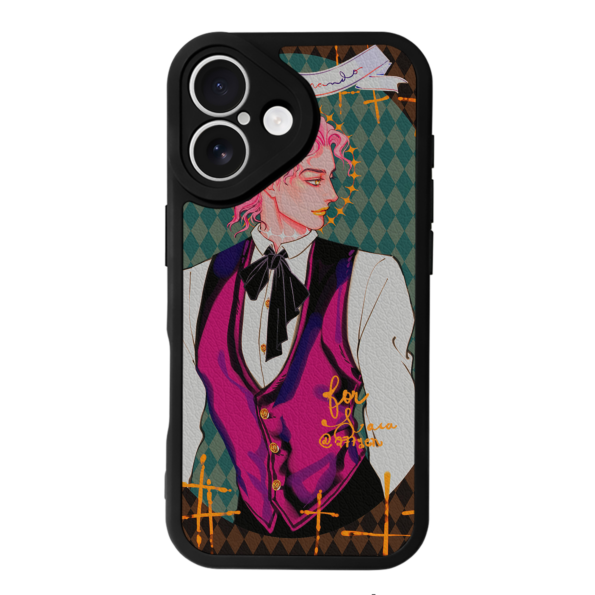 （画像用） ジョジョの奇妙な冒険 JoJo's Bizarre Adventure 【iPhone 16シリーズ対応】シリコンスマホケース（レザー調） 材質：シリコン